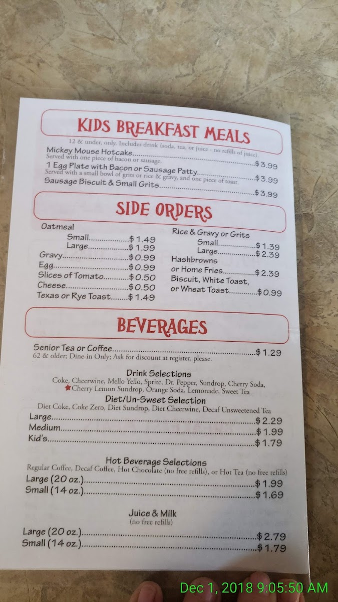 The Wayside Family Restaurant Menu-1